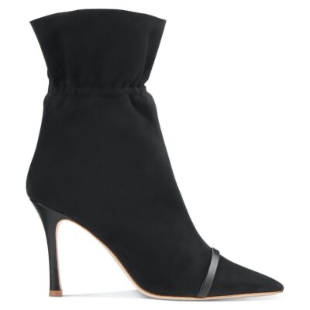 NIB Malone Souliers Fallon 90mm Suede Black